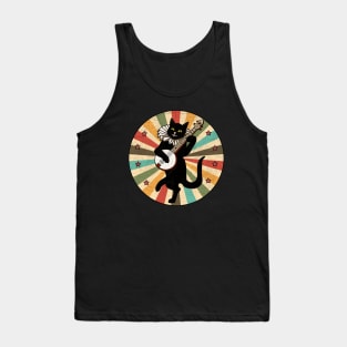 Vintage Cat Playing Banjo Tank Top